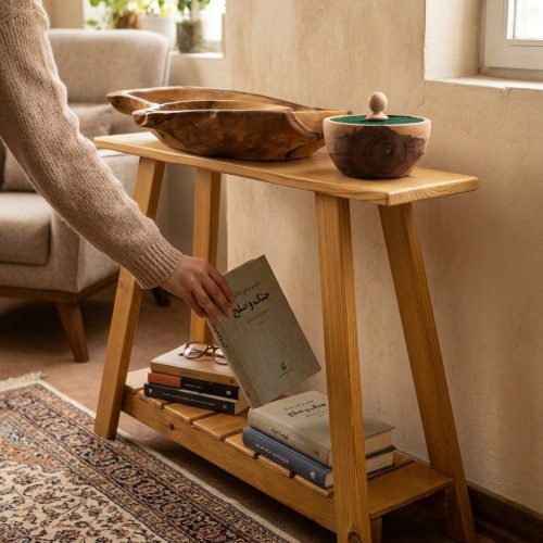 میز کنسول چوبی